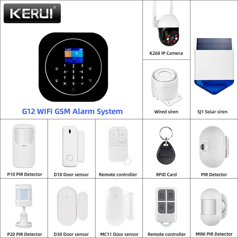 Home Security System Installation - KERUI G12 2G Wifi Wireless Home