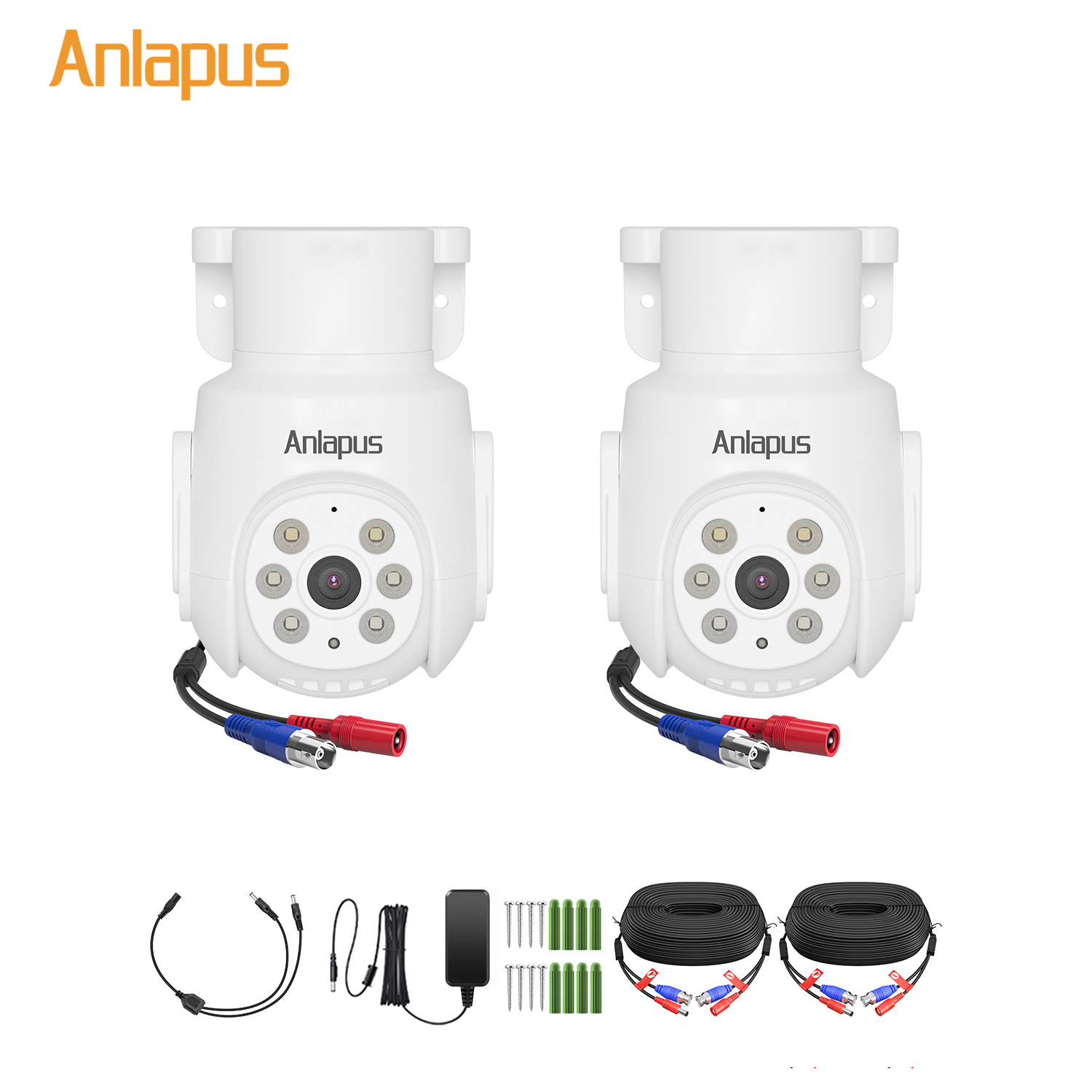 Home Security And Camera Systems - Anlapus 5MP Pan Tilt Wired Security