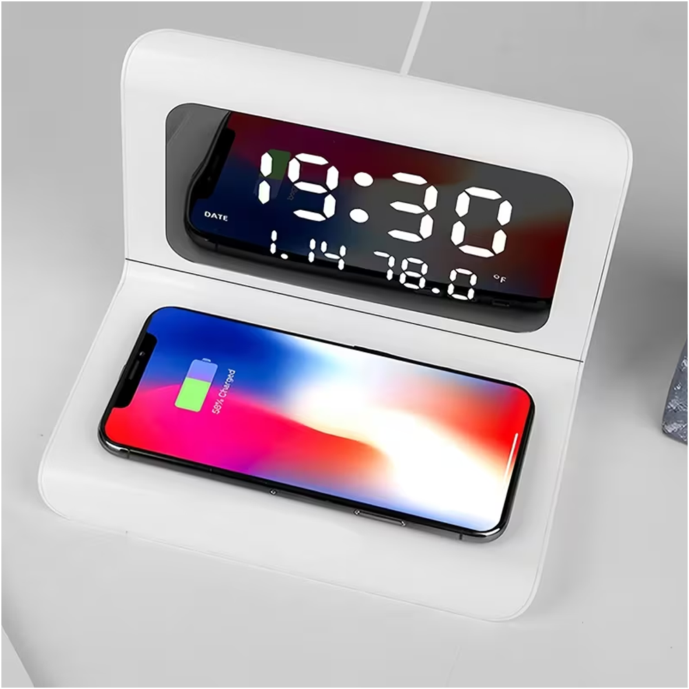 Home Security Wireless - Wireless Charger Pad Stand with Alarm