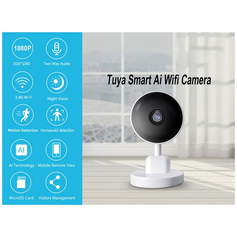 Essential Indoor Wifi Tuya Cam - Home Security Wireless Camera recension och pris