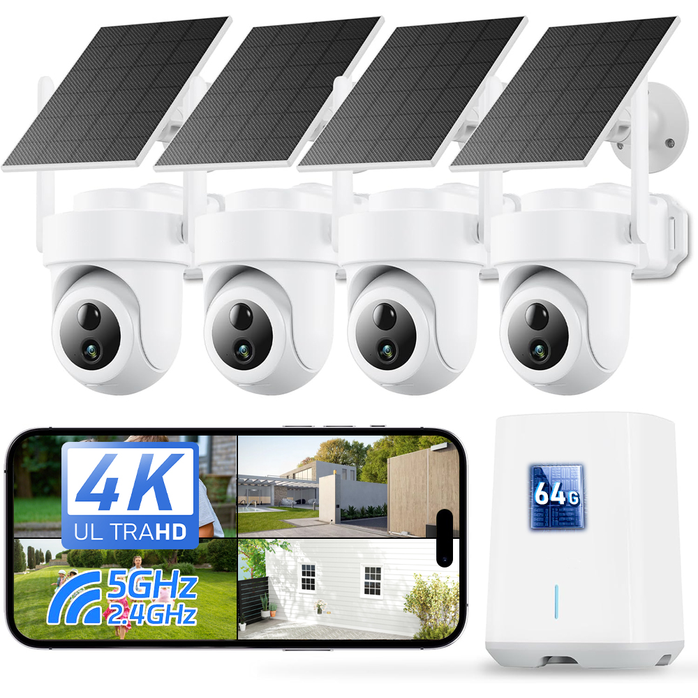 8MP 4K Solar Camera System 4-C - Home Security Wireless Camera recension och pris