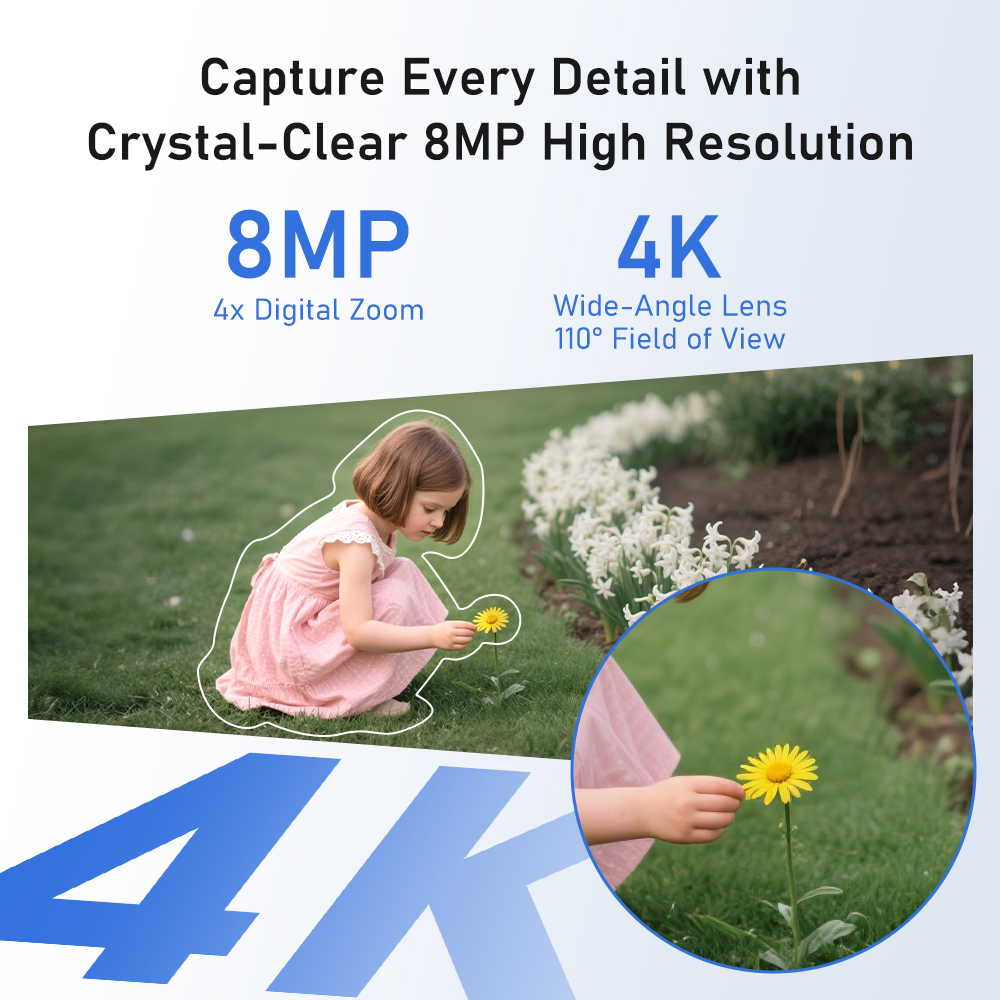 8MP 4K Solar Camera System 4-C - Home Security Wireless Camera recension och pris