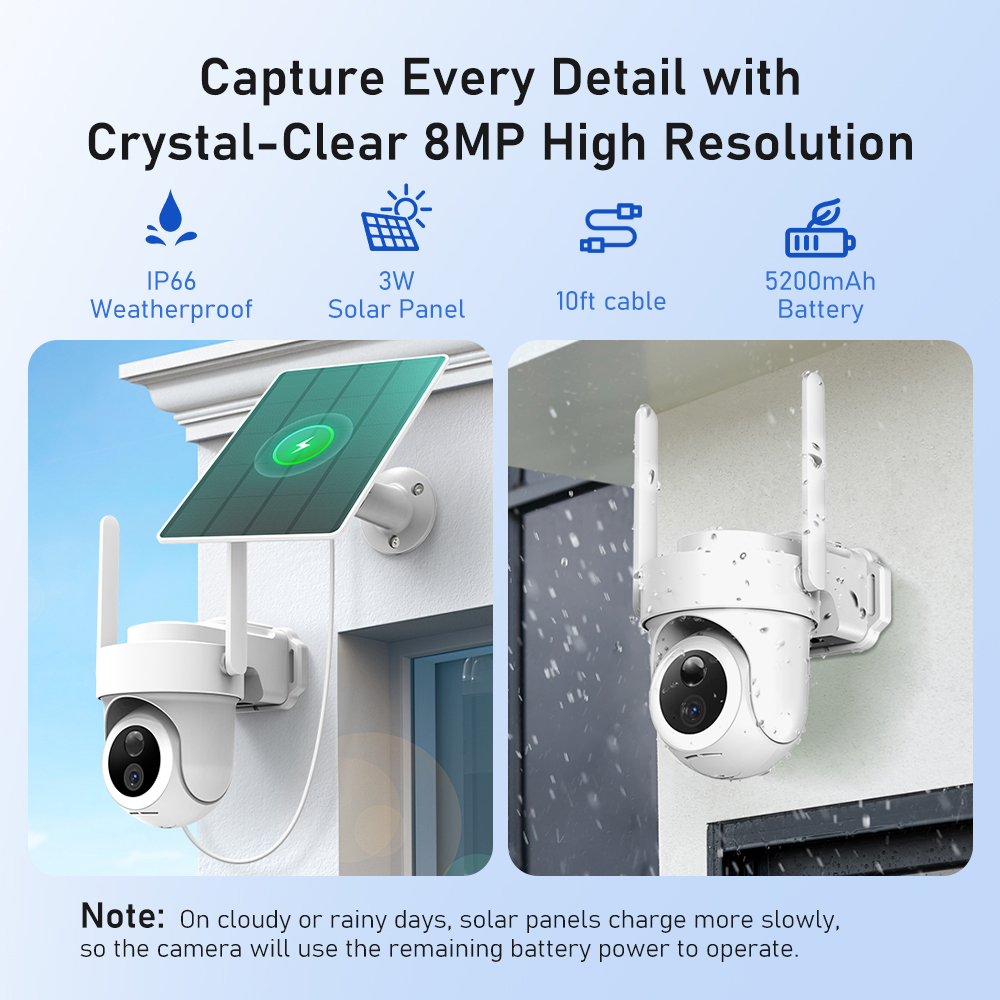 8MP 4K Solar Camera System 4-C - Home Security Wireless Camera recension och pris