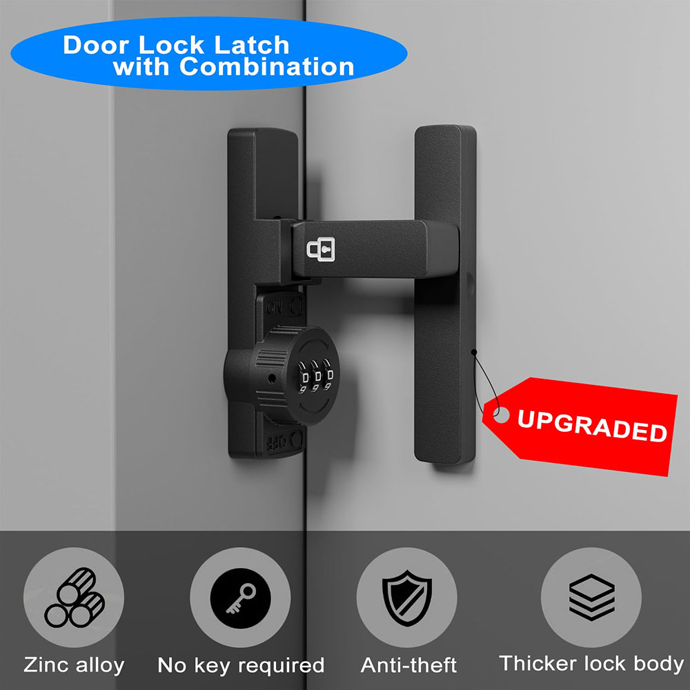 Security Barn Door Lock 3-Digi - Home Security Doors recension och pris