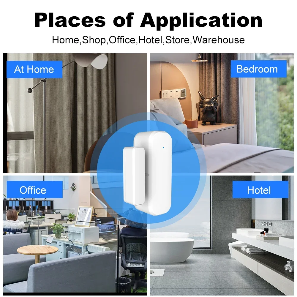 ZigBee Door Window Sensor Gate - Home Security Lights recension och pris