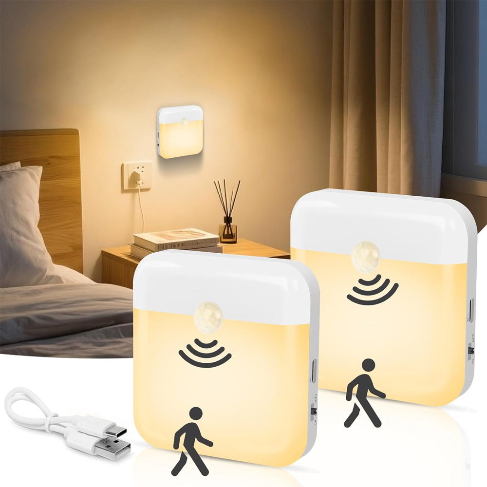 Automatic LED Night Light Wire - Home Security Lights recension och pris