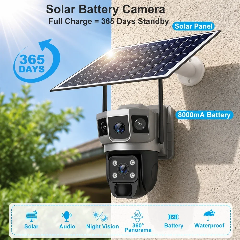 V380 4K 3 Screens 4G Camera So - Home Security Adt recension och pris