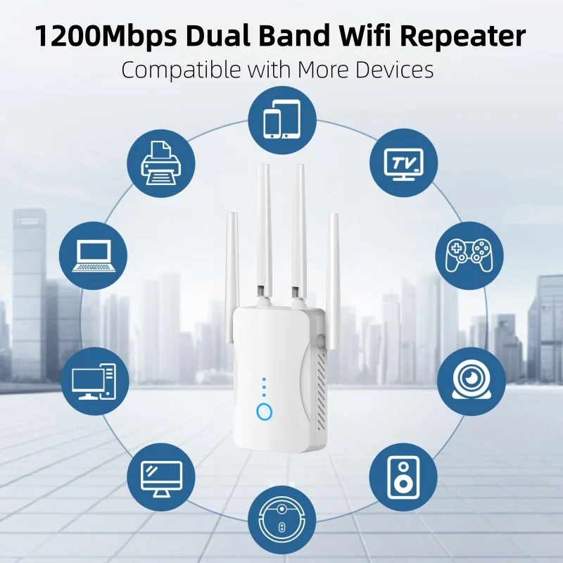 1200Mbps Dual Band WiFi Repeat - Home Security Wireless recension och pris