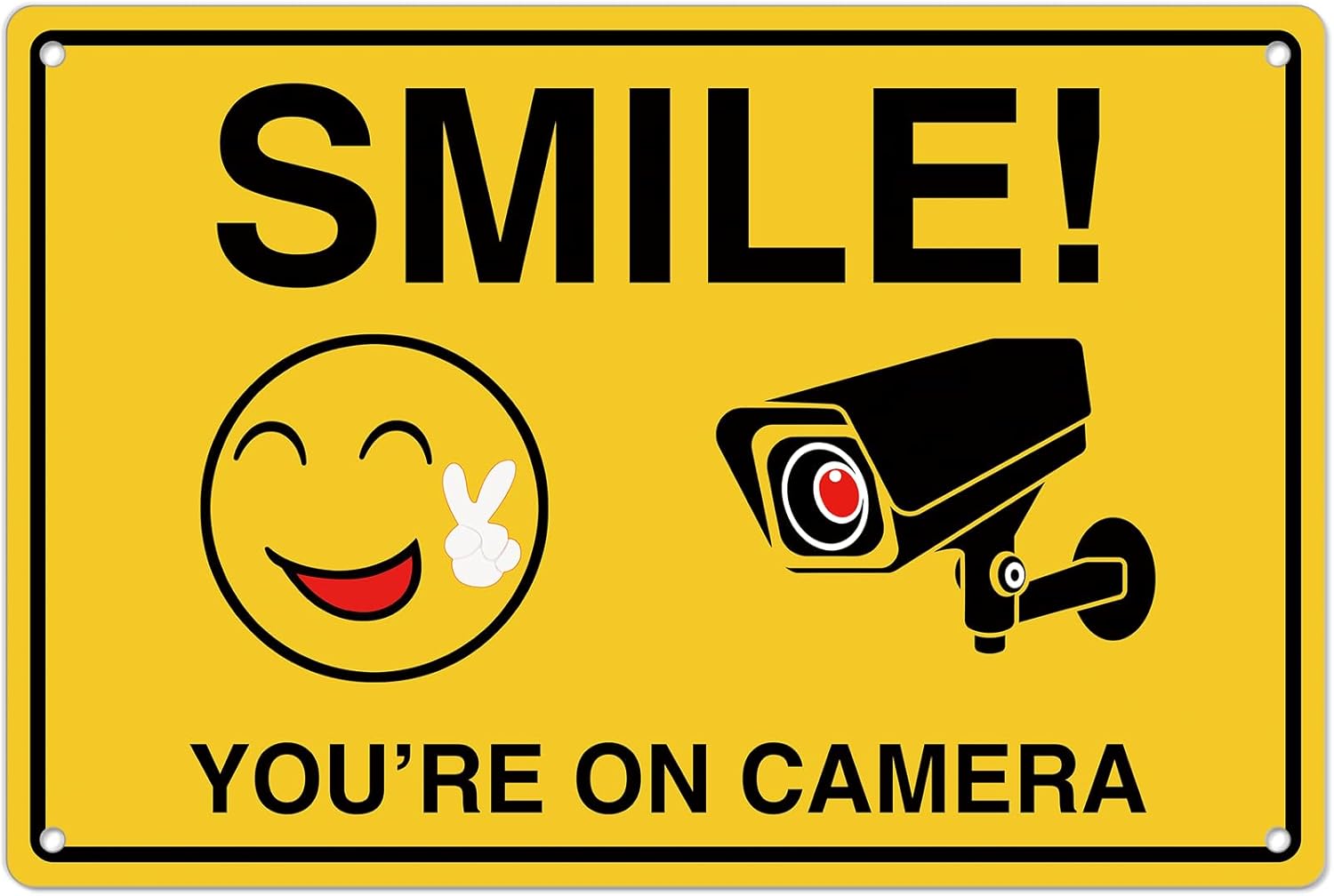 Smile Youre On Camera Signs ;  - Home Security Adt recension och pris