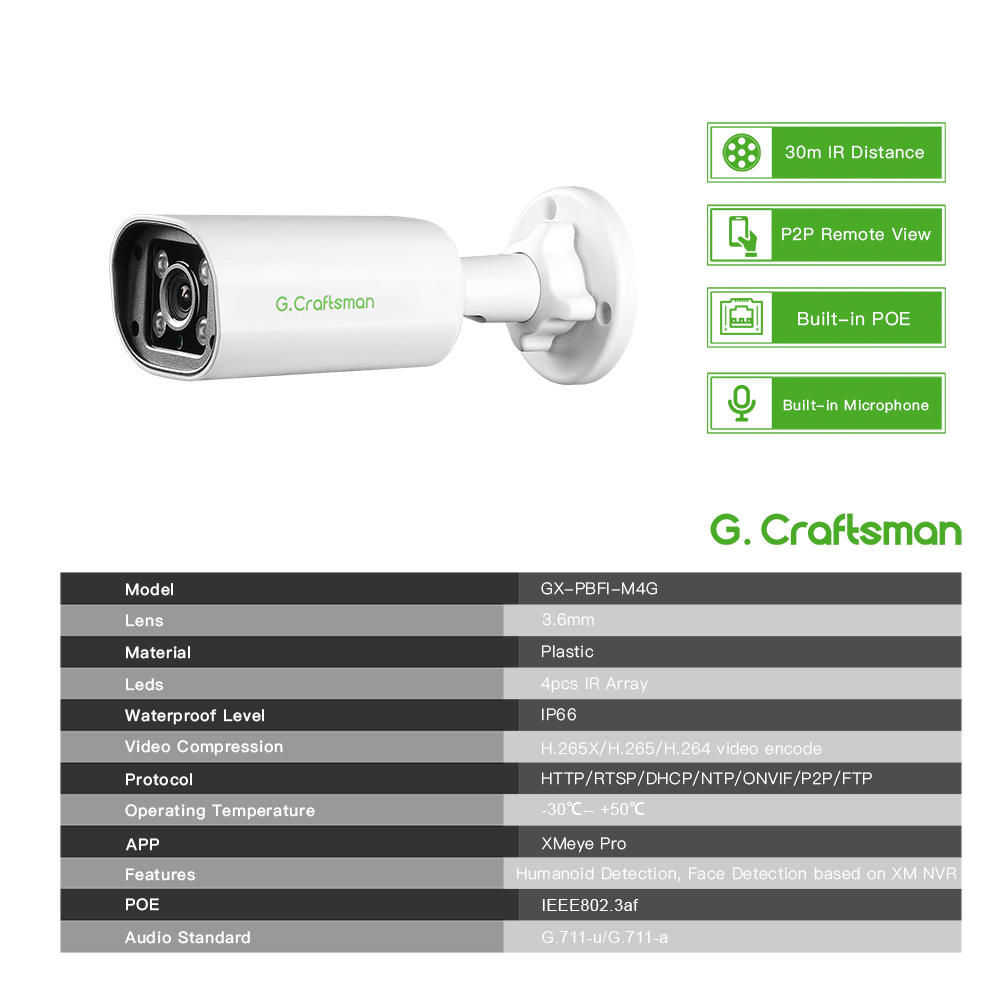 C GC PB 4MP POE IP Camera,Buil - Home Security Adt recension och pris