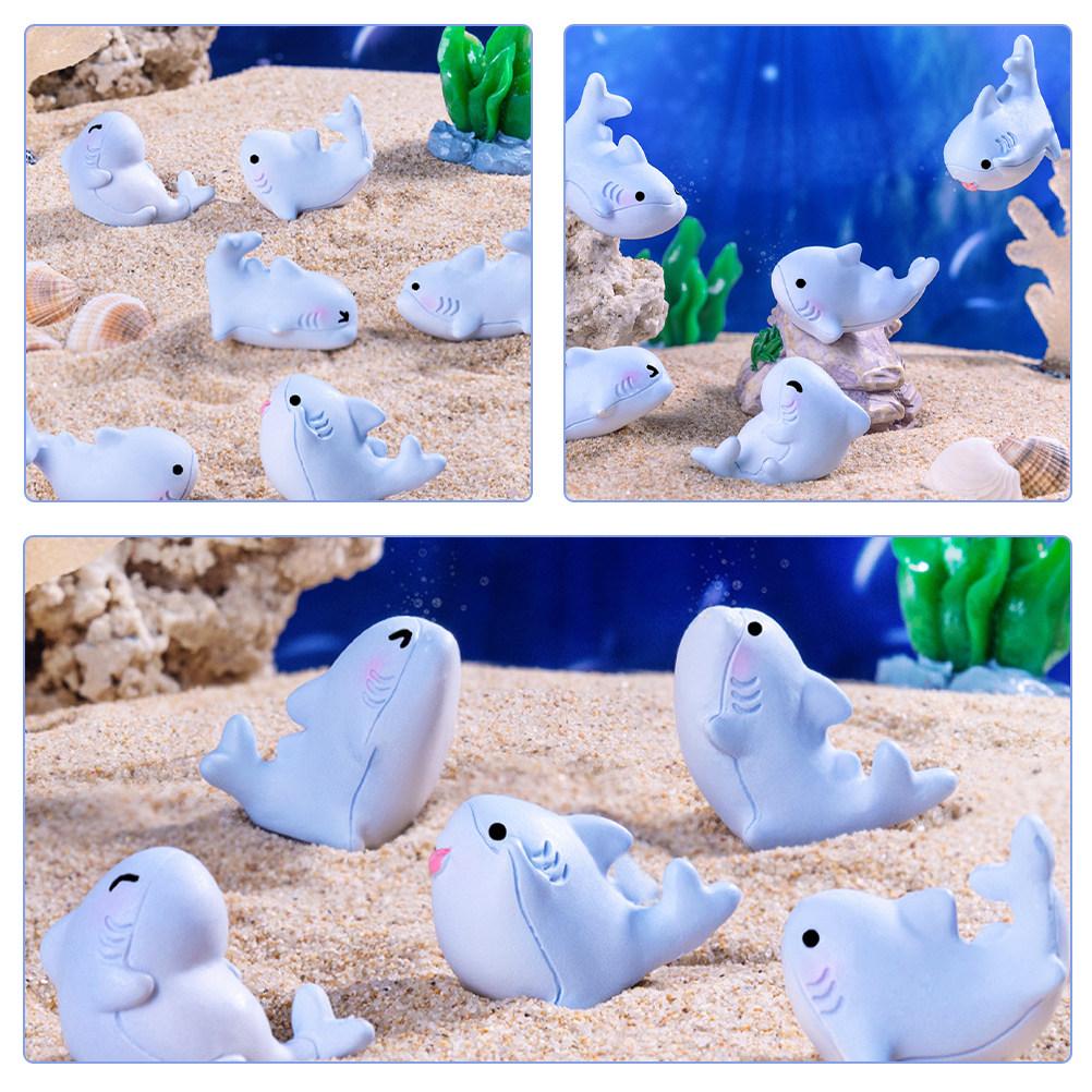 6Pcs Adorable Mini Shark Resin - Home Security Project recension och pris