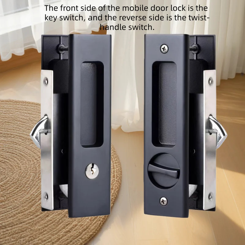 Heavy-Duty Black Sliding Door  - Home Security Doors recension och pris