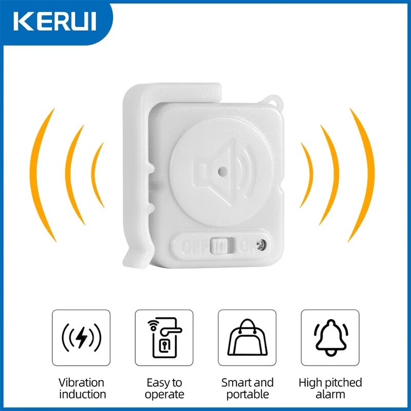KERUI Wireless Vibration Alarm - Home Security Doors recension och pris